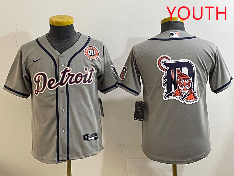 Youth 2025 Detroit Tigers blank grey Nike MLB jersey style 8